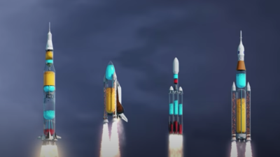This Animation Of Transparent Rockets Is Ideal For Space Travel And Fuel Consumption Fetishists