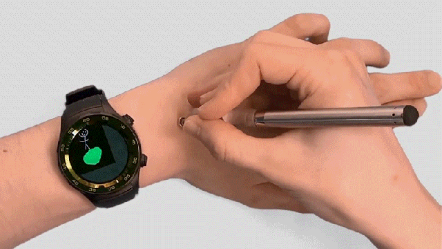 Smartwatch Hack Turns The Back Of Your Hand Into A Canvas For Making Tiny Paintings