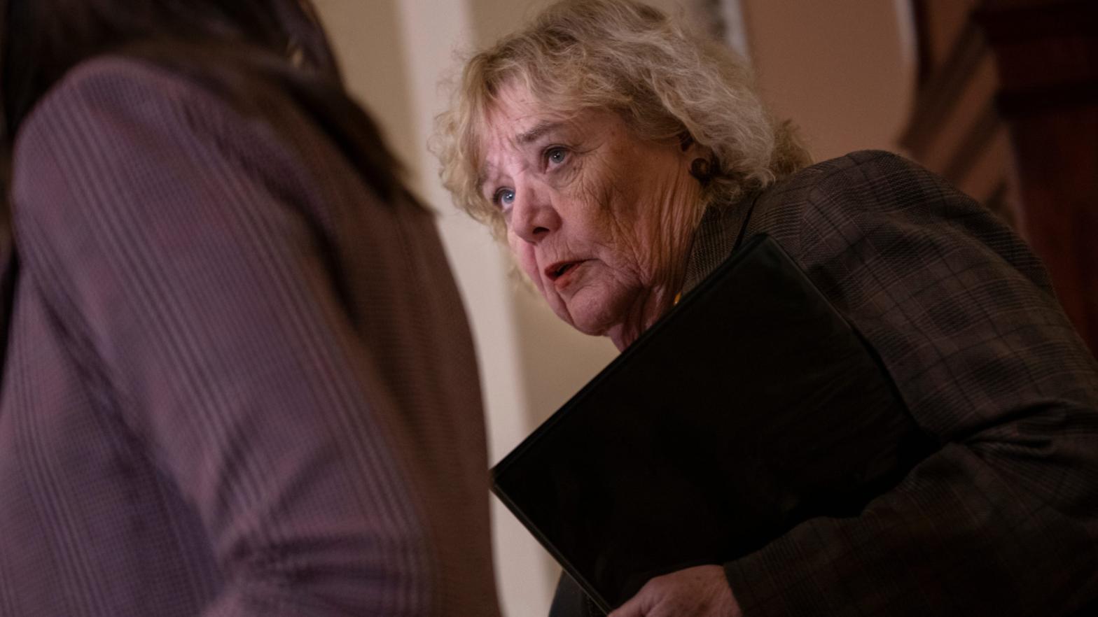 Rep. Zoe Lofgren (D-CA), who along with Rep. Warren Davidson (D-OH) has led efforts to reform the USA Patriot Act in the House, is photographed walking to the Senate floor during the impeachment trial of President Trump on January 27, 2020 in Washington, DC.  (Photo: Samuel Corum, Getty)