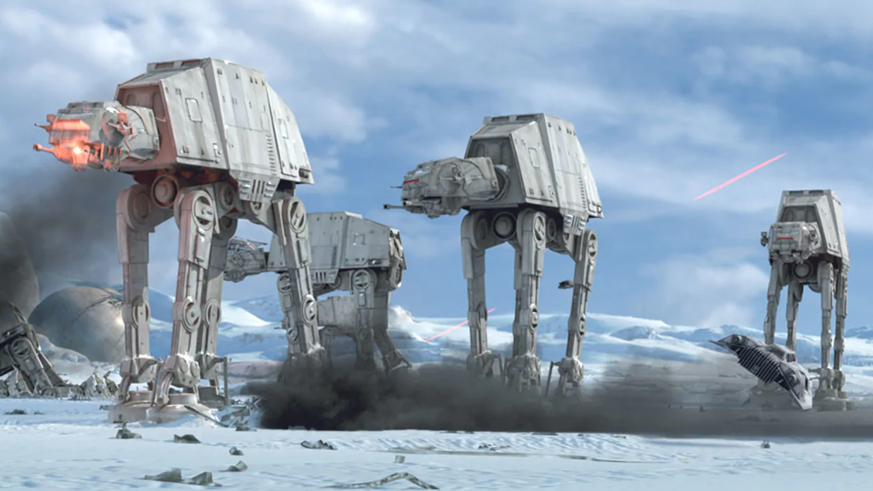 AT-ATs in The Empire Strikes Back. (Image: Lucasfilm)