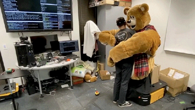 Half My Nightmares Start With This Giant Cyborg Teddy Bear Learning How to Hug