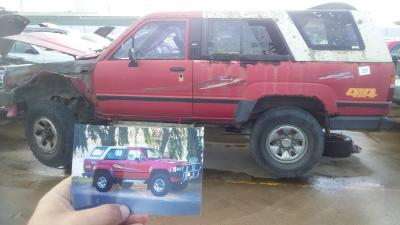 This Junkyard Toyota 4Runner With A Photo Of The Glory Days In The Glovebox Is Just Sad