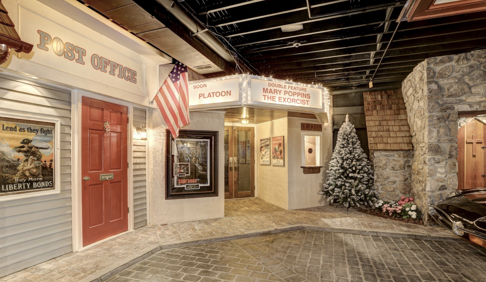 There’s A Life-Sized Fake Town Complete With Real Cars In This Mansion’s Basement