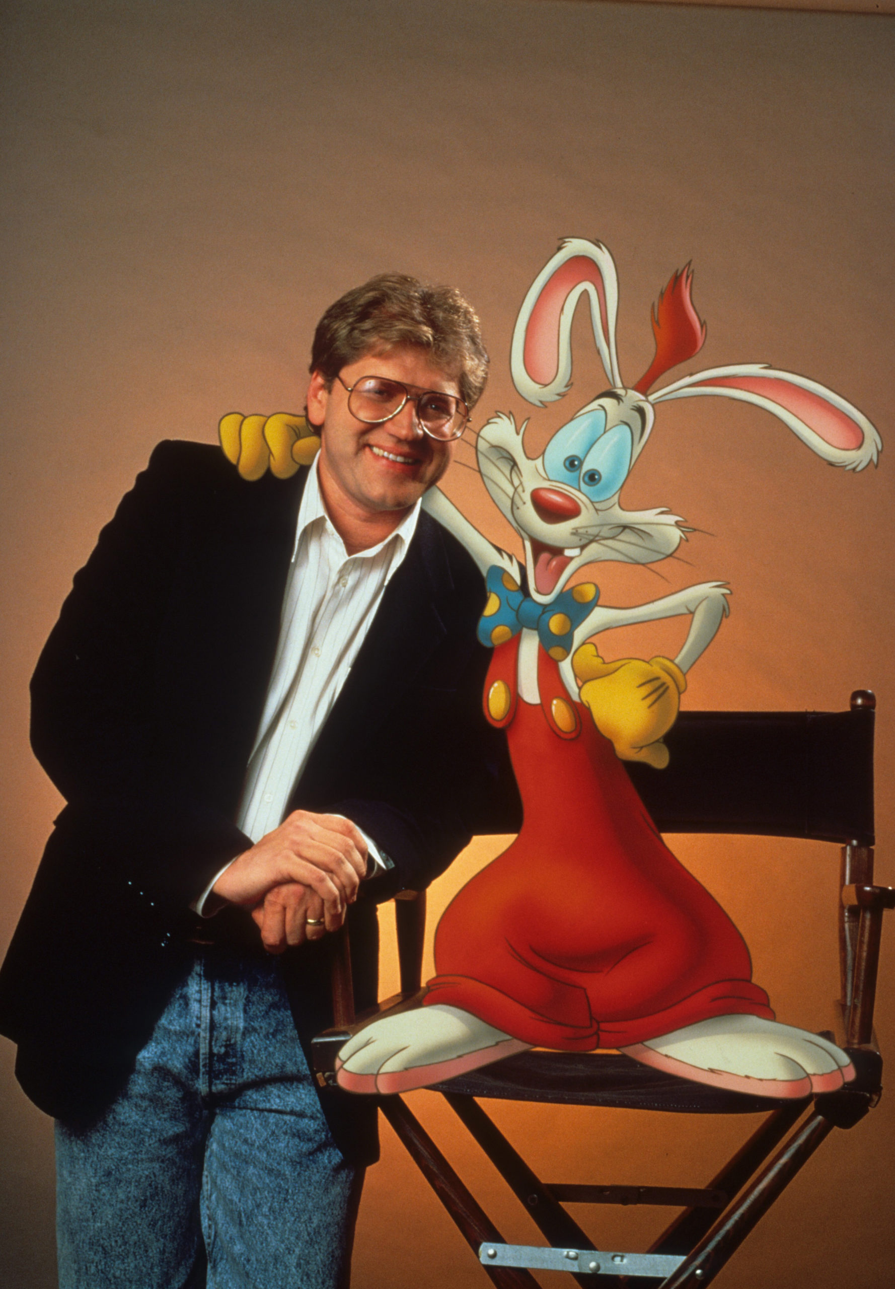 Charles Fleischer poses with Roger Rabbit in a publicity portrait. (Image: Getty)