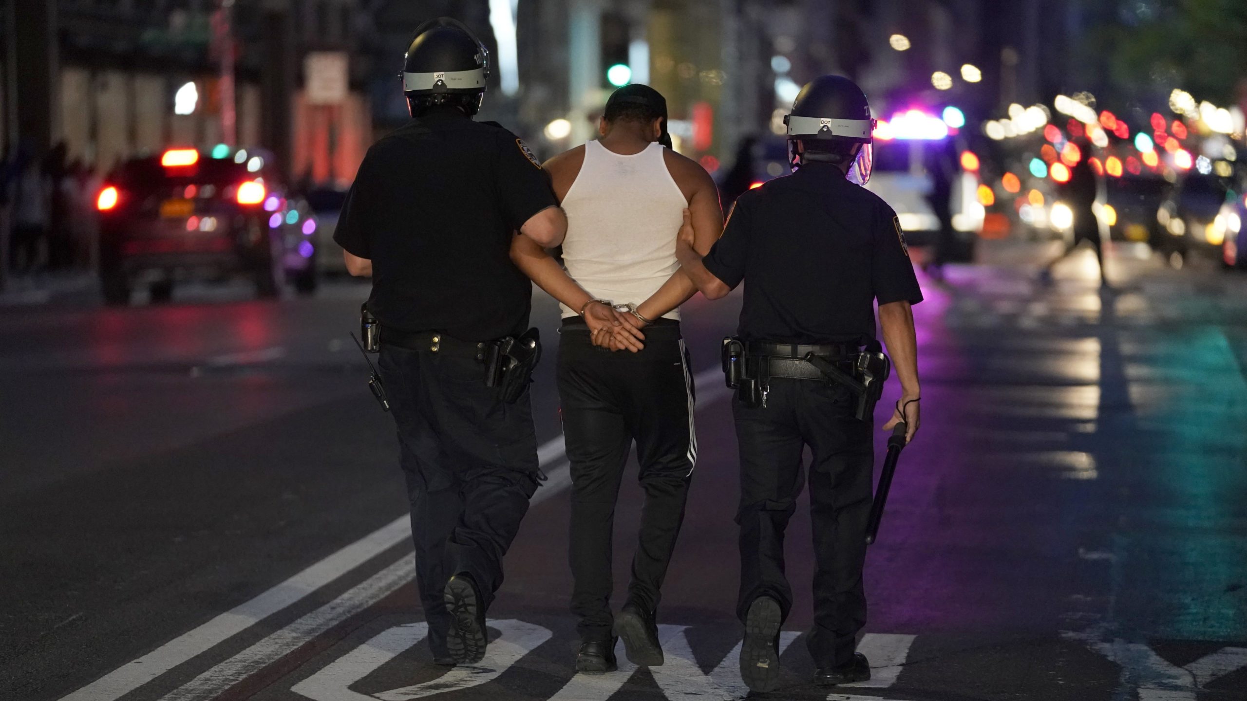 Police arrest a protester in New York on June 1, 2020. (Photo: Timothy A. Clary, AFP via Getty Images)