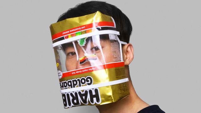 This DIY Face Shield Gives You an Excuse to Stress-Eat Gummy Bears