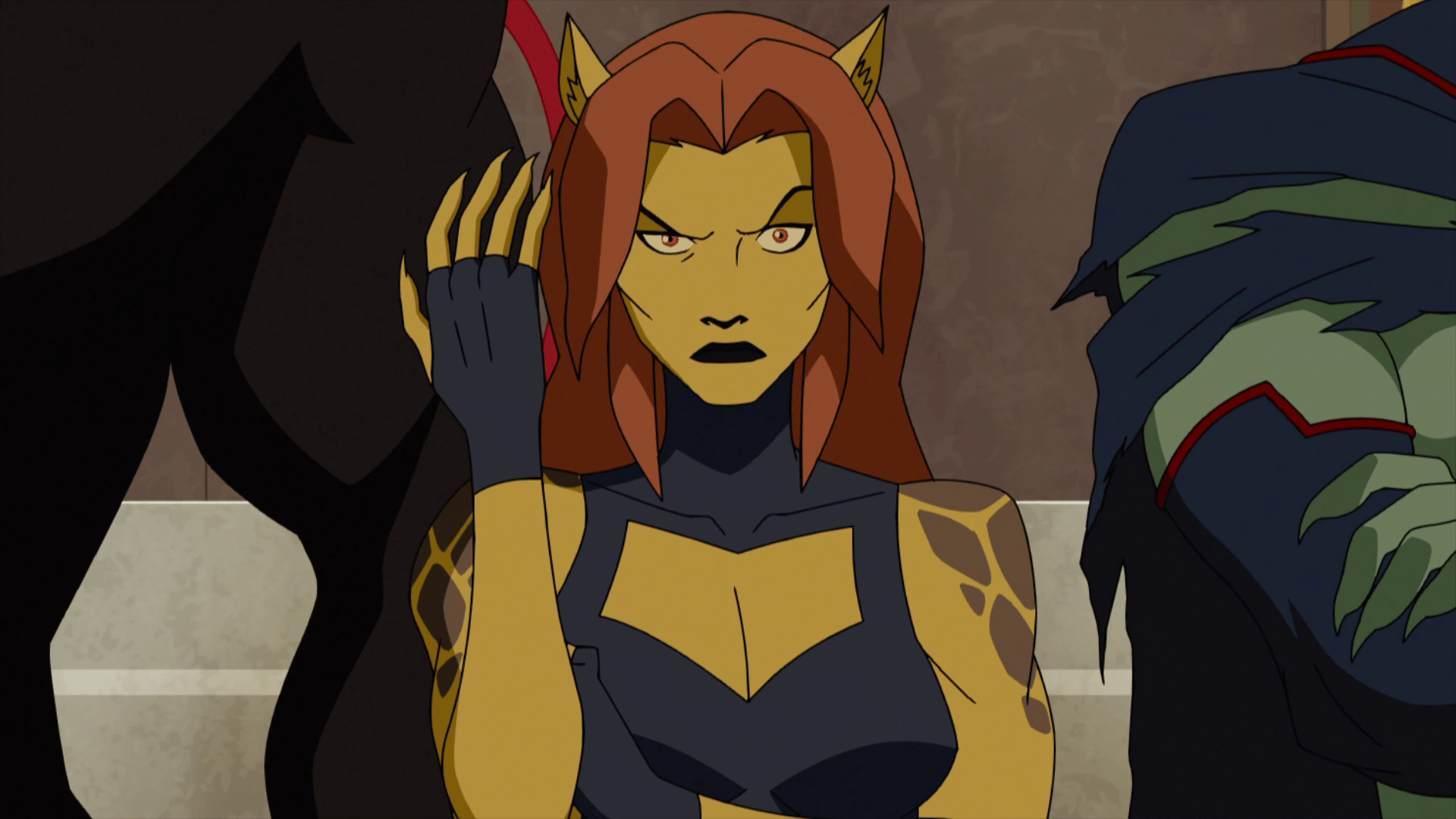 Cheetah gets her claws ready in Justice League: Doom. (Image: Warner Bros. )