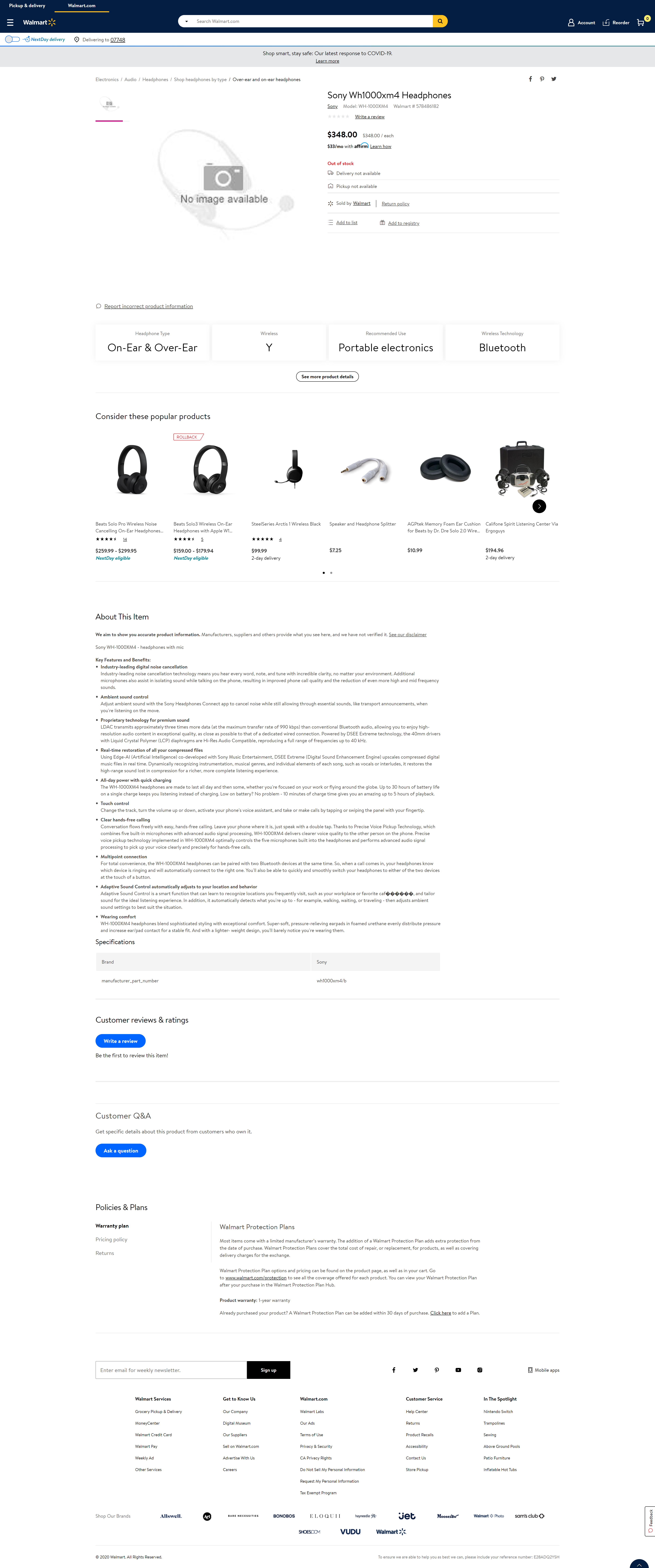 Here's of a screenshot of the listing in case it Walmart takes it down. Click to enlarge.  (Screenshot: Sam Rutherford, Gizmodo)