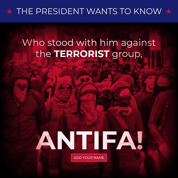 Trump Uses Stock Photo to Accuse Americans of Being Antifa ‘Terrorists’ on Facebook