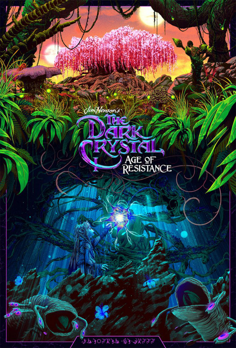 Tong's poster for Netflix's The Dark Crystal: Age of Resistance. (Image: Kevin Tong)