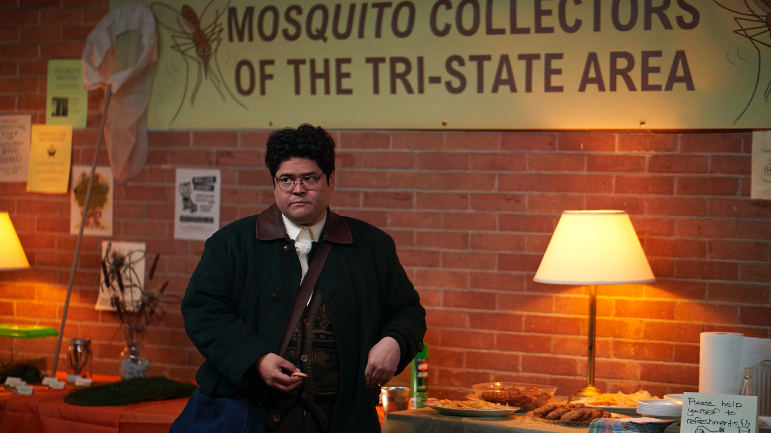 Guillermo (Harvey Guillén) realises the mosquito collectors are up to something supernatural. (Image: All images Russ Martin/FX)