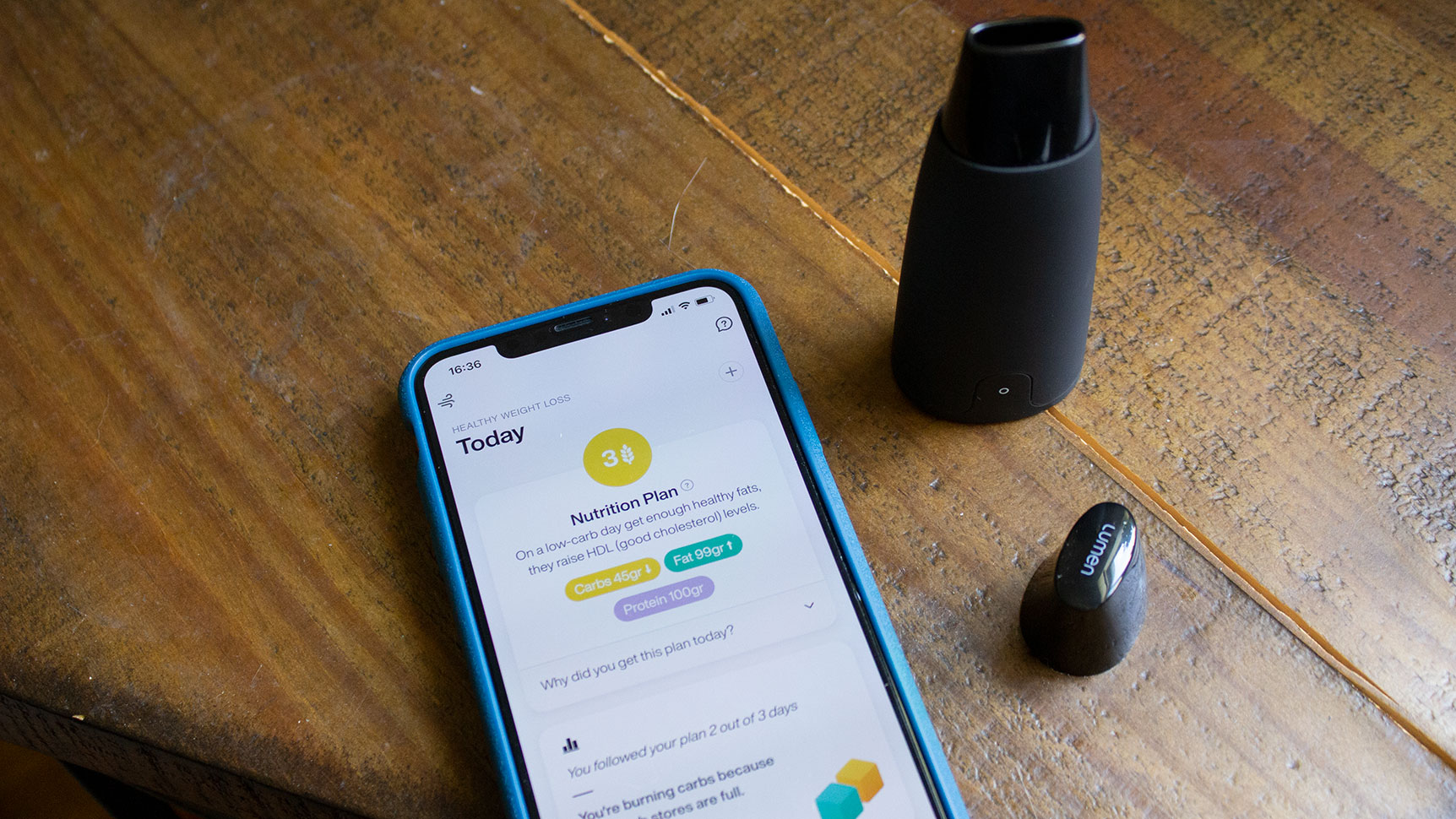 Lots of informational reading within the app. Also, it comes with a cover so the mouthpiece doesn't get grody. (Photo: Victoria Song, Gizmodo)
