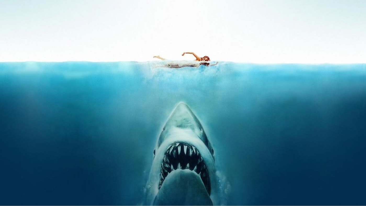 The unforgettable poster for Jaws, designed by artist Roger Kastel.  (Image: All Images, Universal Pictures)
