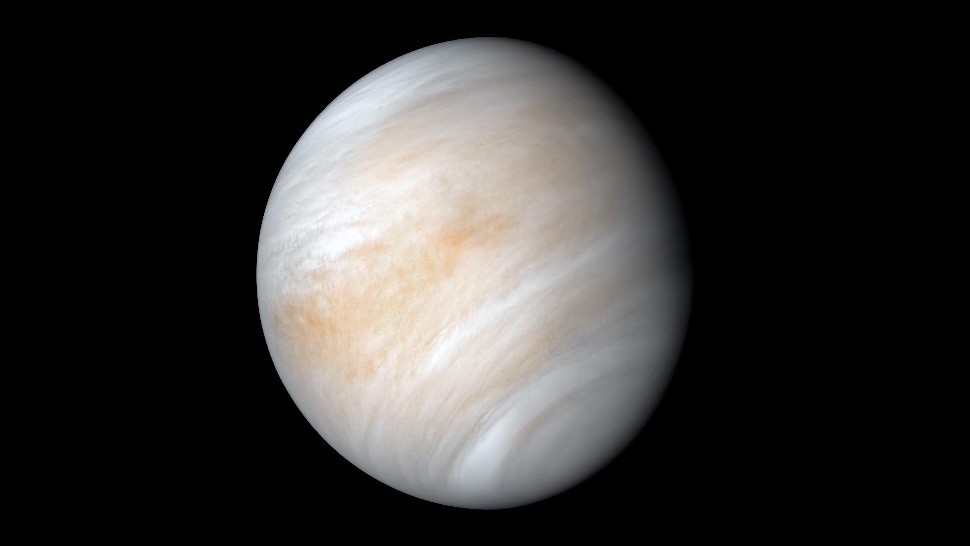 A newly-processed view of Venus as seen by the Mariner 10 probe in 1974.  (Image: NASA/JPL-Caltech)