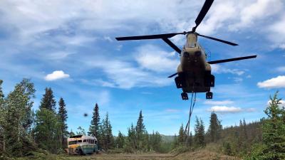 The Bus From ‘Into The Wild’ Has Been Removed By Alaska National Guard Chinook