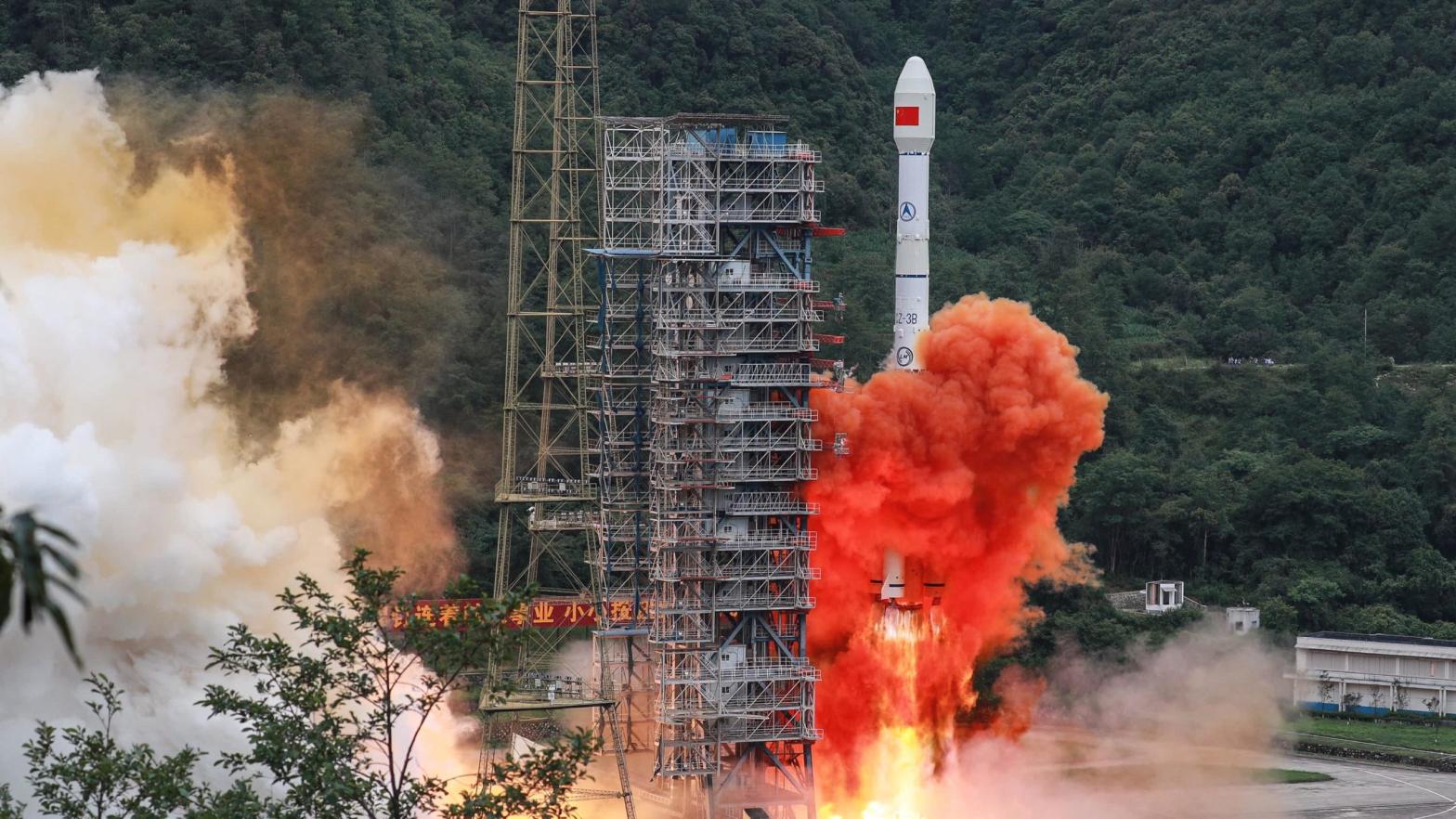 Tuesday's launch of the final BDS-3 satellite at the Xichang Satellite Launch Centre. (Photo: STR/AFP/China OUT via Getty Images)