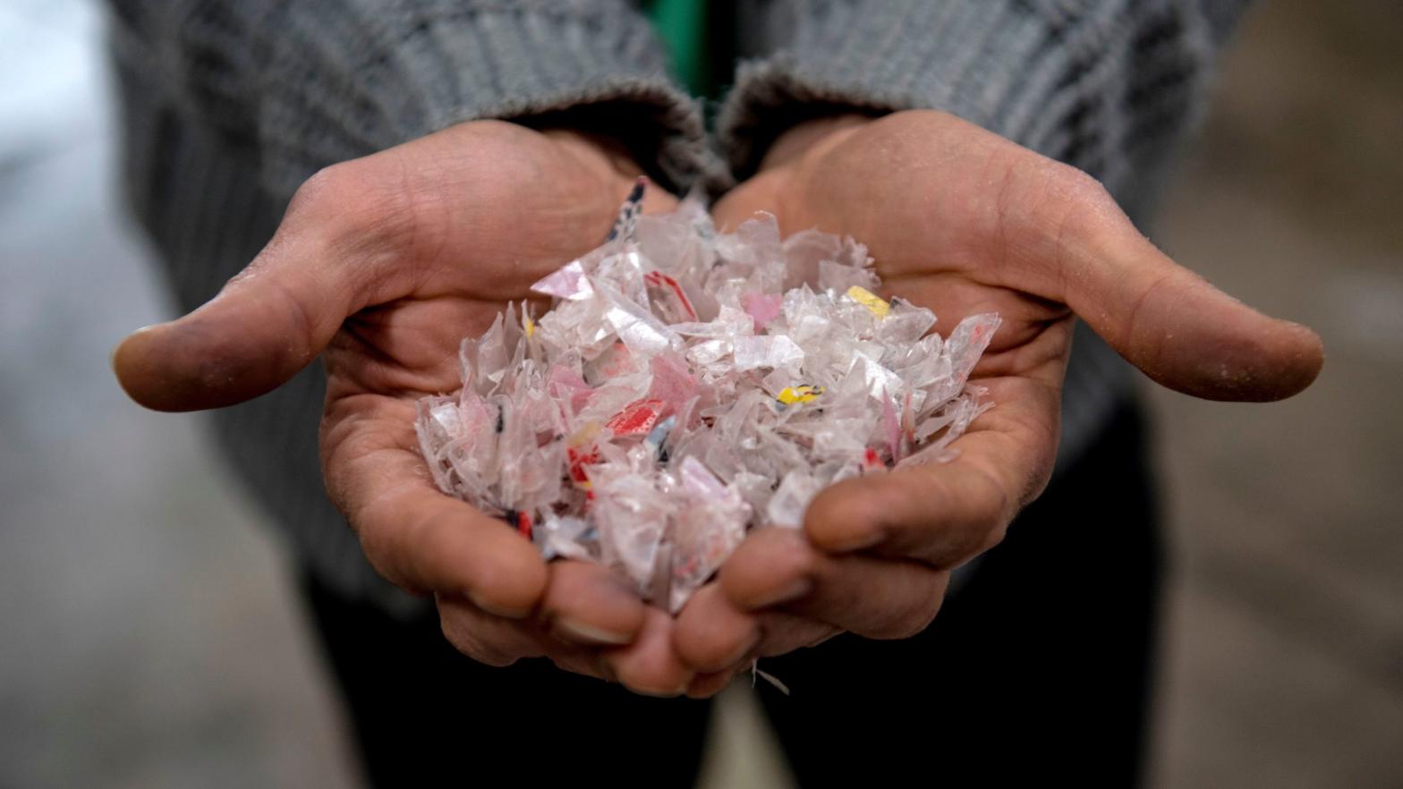 Plastic nurdles. (Photo: Martin Bernetti, Getty)