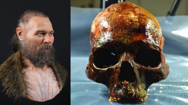 Facial Reconstruction of a Prehistoric Man Whose Head Was Mounted on a Stake