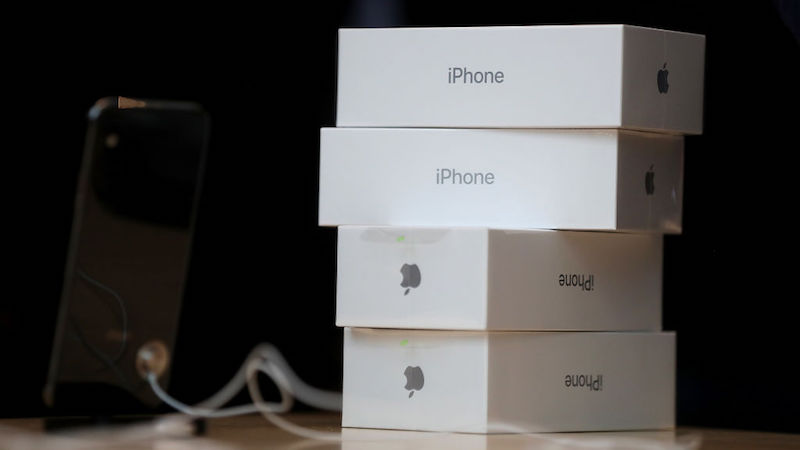 It's possible that the box for the new iPhone 12 will be different than that of previous iPhones. Why? Apple purportedly is not including a charger or earbuds. (Photo: Justin Sullivan, Getty Images)