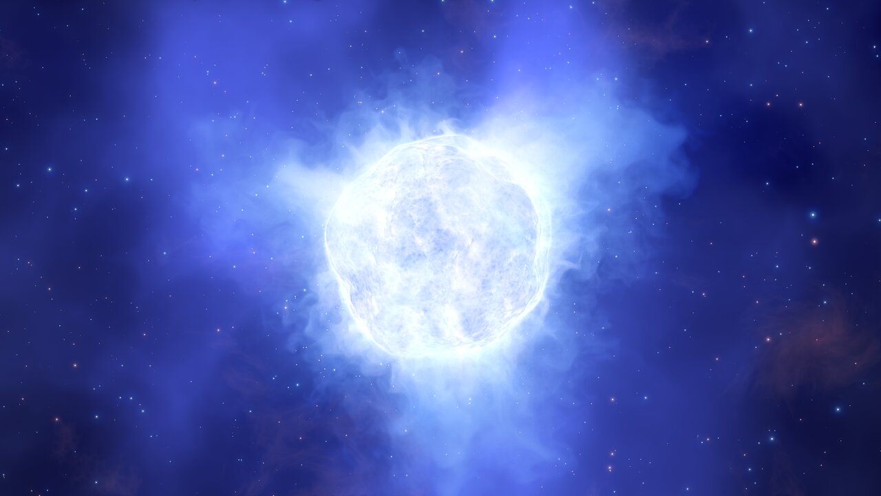 Artist's impression of the disappearing star.  (Image: ESO)