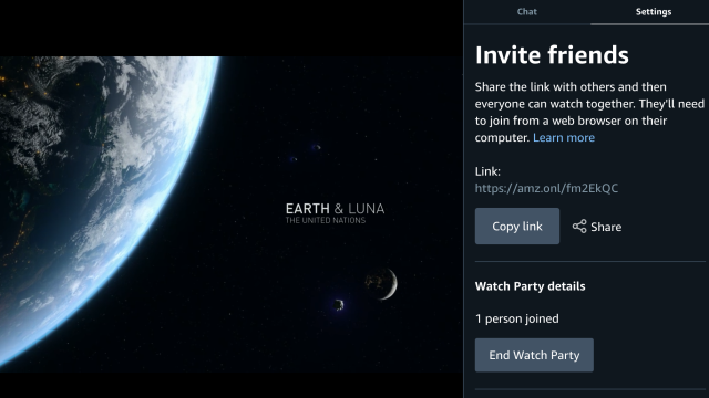 Amazon Prime Adds Watch Party for Co-Viewing With Up to 100 Friends