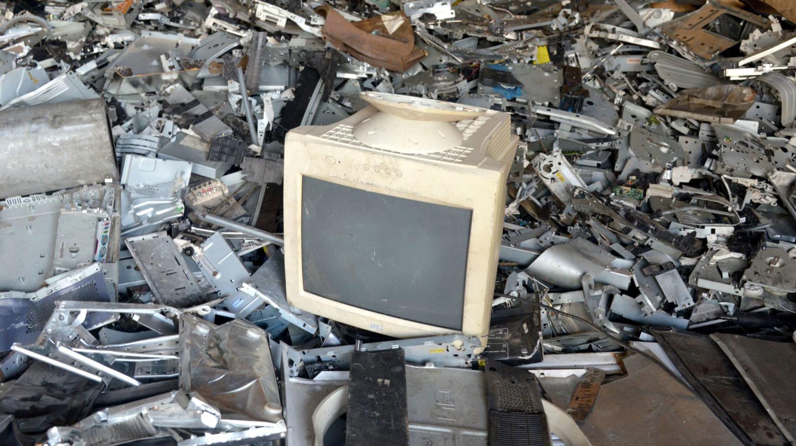 A pile of scrap metal at a breakage yard where old electrical and electronic items are sold in a district of Abidjan, Côte d'Ivoire. (Photo: Issouf Sanogo/AFP, Getty Images)