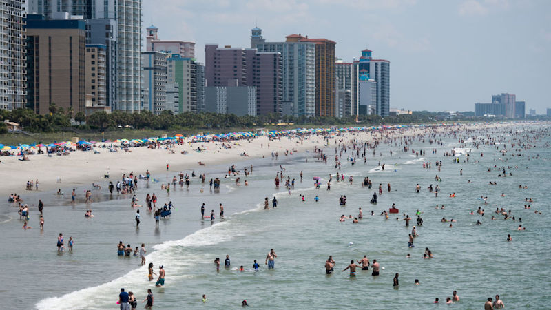 Myrtle Beach in South Carolina on July 4, 2020. (Photo: Sean Rayford, Getty Images)