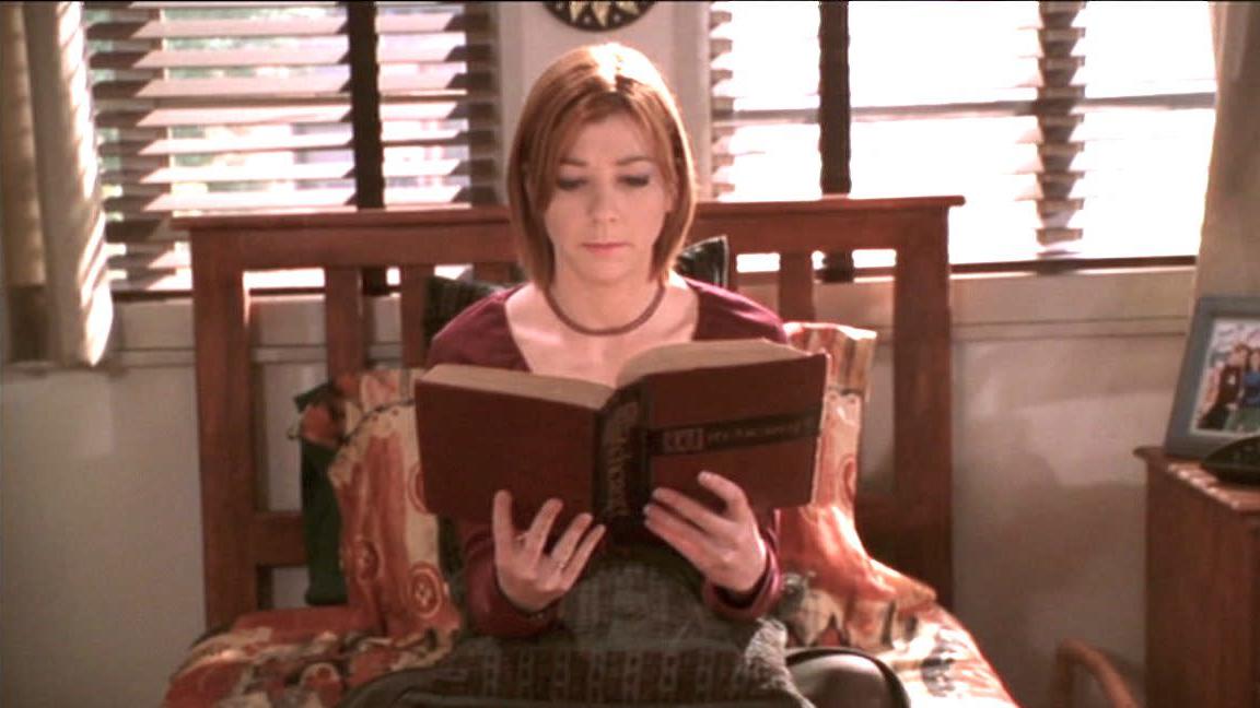 Willow (Alyson Hannigan) does some serious studying. (Image: Fox)