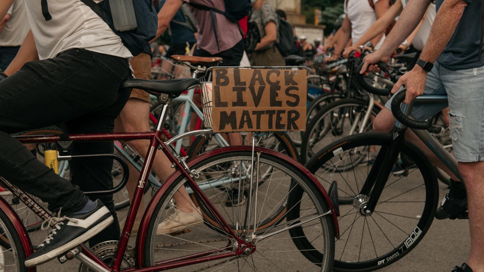 Black Lives Matter protests by bike have become pretty common in New York City. Here, cyclists rode through Brooklyn on June 10, 2020. (Photo: Scott Heins, Getty Images)