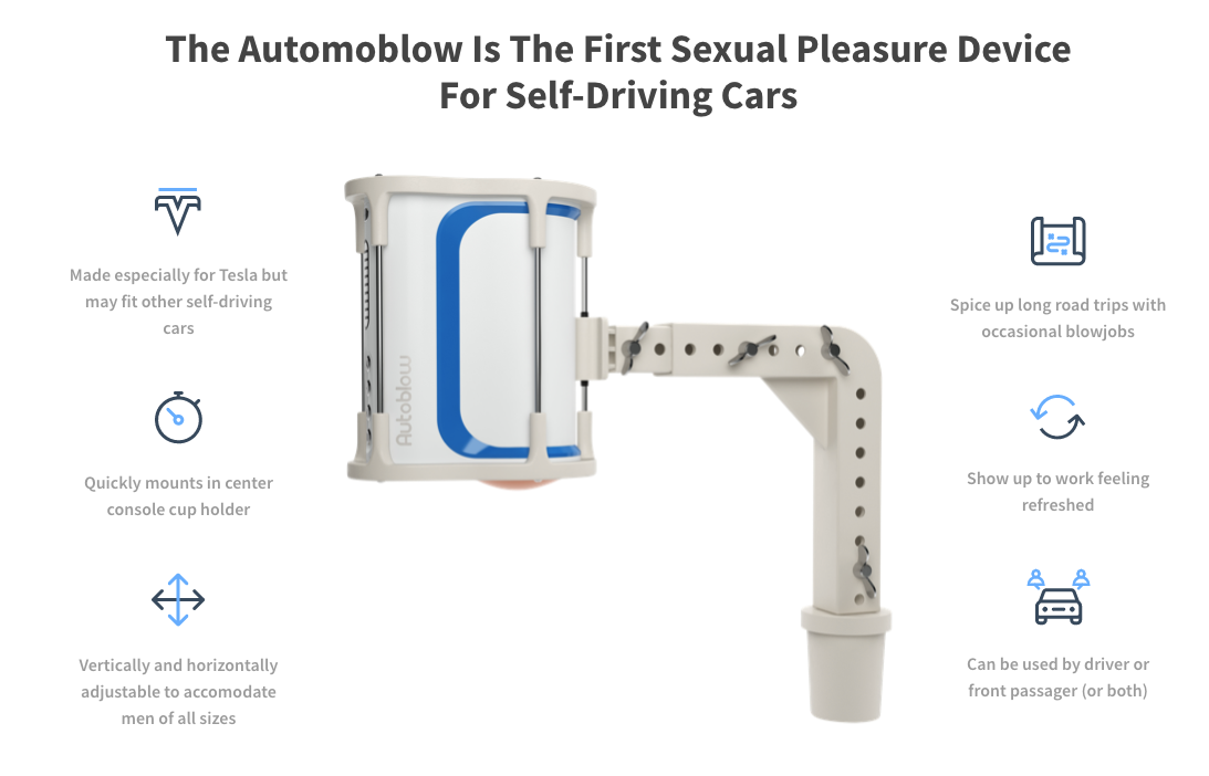 This Blowjob Machine Designed For Teslas On Autopilot Is A Terrible Idea But Probably Not Why You Think