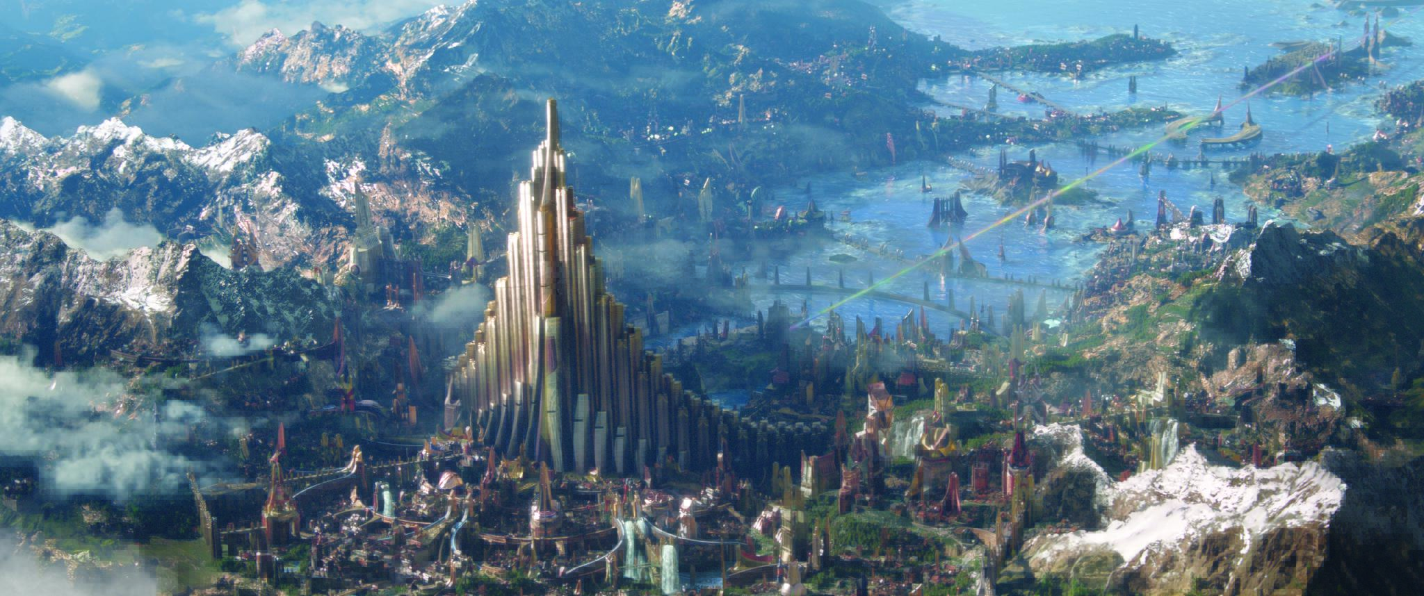 Asgard as it appears in Thor: Ragnarok, before, well, you know. (Image: Disney)