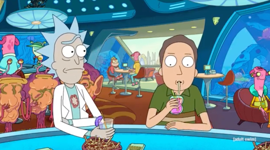 Rick and Jerry bond in this episode, sorta. (Image: Adult Swim)