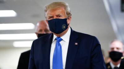 Trump Dons Face Mask In Public For The First Time During The Coronavirus Pandemic