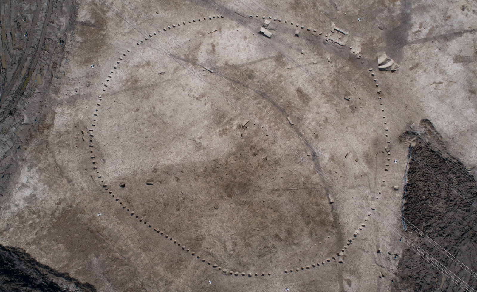 An aerial view of the circular monument. (Image: HS2)