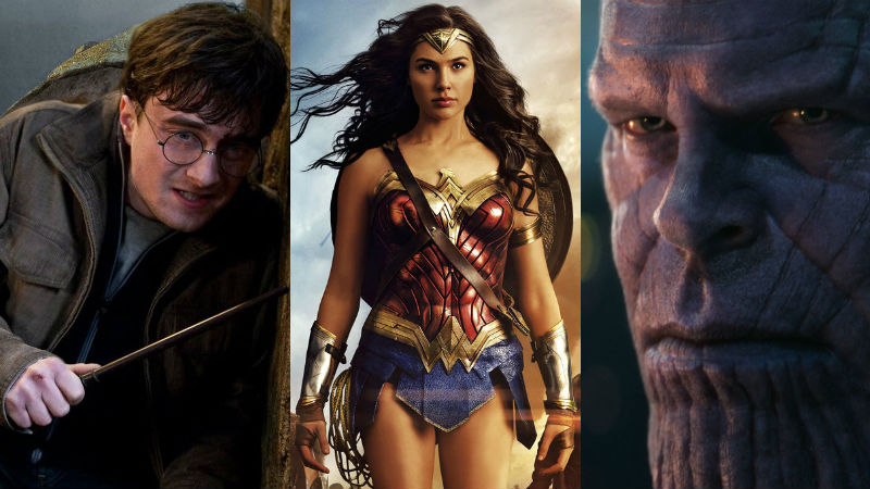 Potter, Wonder Woman, and Thanos are all on our list. (Image: Warner Bros./Disney)