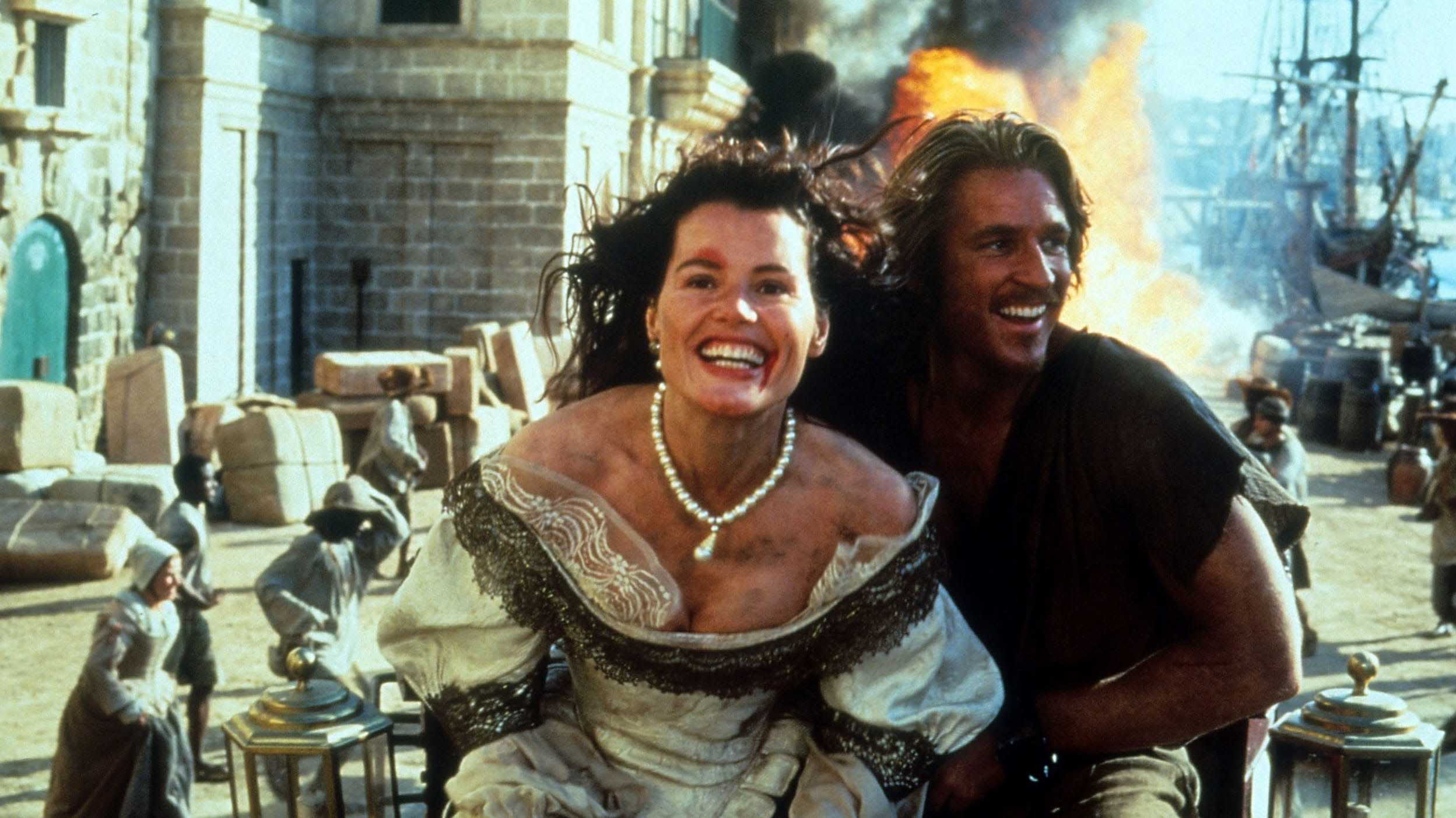 Just look at the joy on her face. That's the face of a happy pirate. (Image: Carolco Pictures)