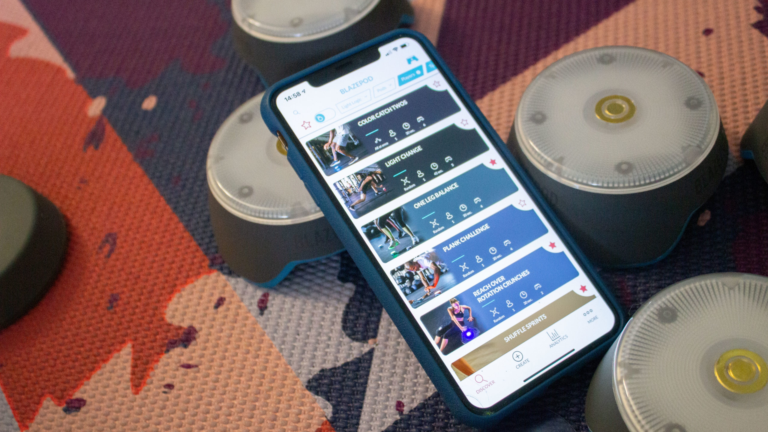 You can sort each of the preset activities, but at a glance, it's not the easiest to figure out where to start for the space you're in.  (Photo: Victoria Song/Gizmodo)