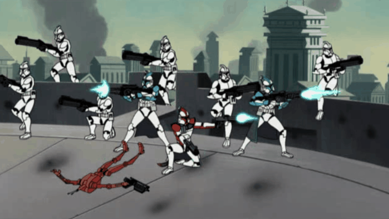 The 10 get to work. (Gif: Lucasfilm)