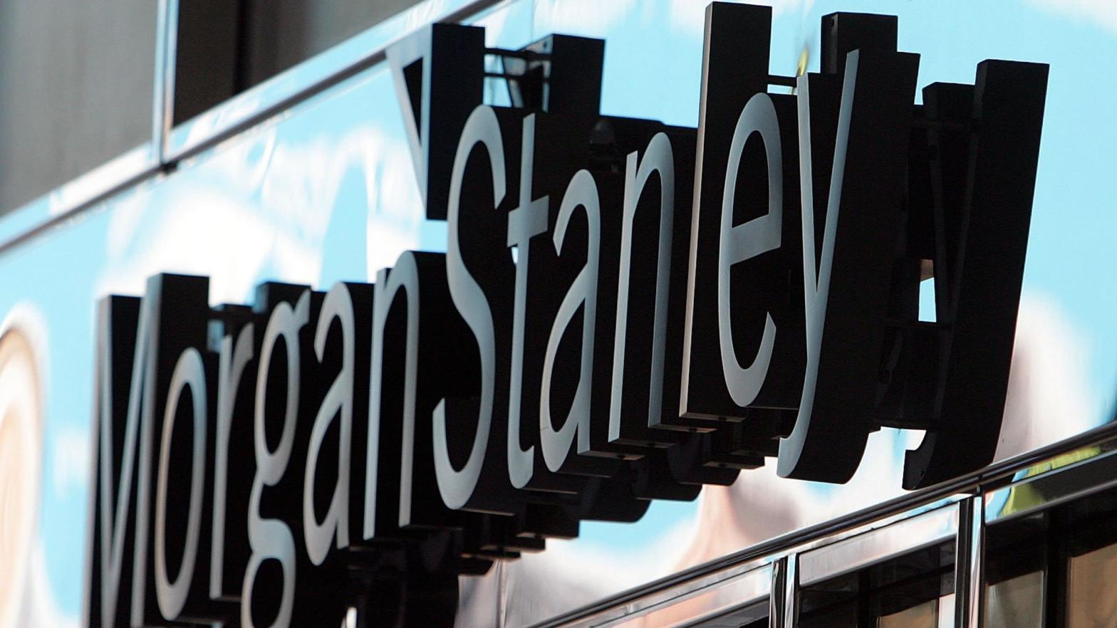 A sign hangs from Morgan Stanley's New York City headquarters on June 21, 2006. (Photo: Mario Tama, Getty Images)