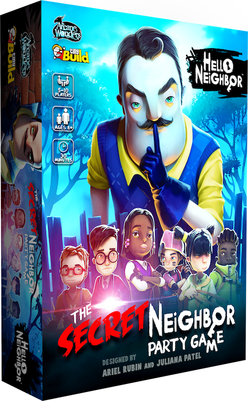 The (unsettling) box cover art for Hello Neighbour. (Image: Arcane Wonders)