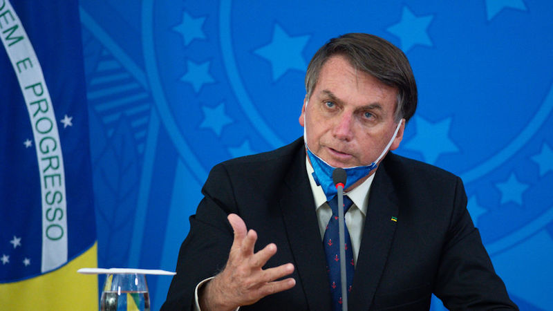 Brazilian President Jair Bolsonaro announced that he had tested negative for covid-19 on Saturday. (Photo: Andressa Anholete, Getty Images)