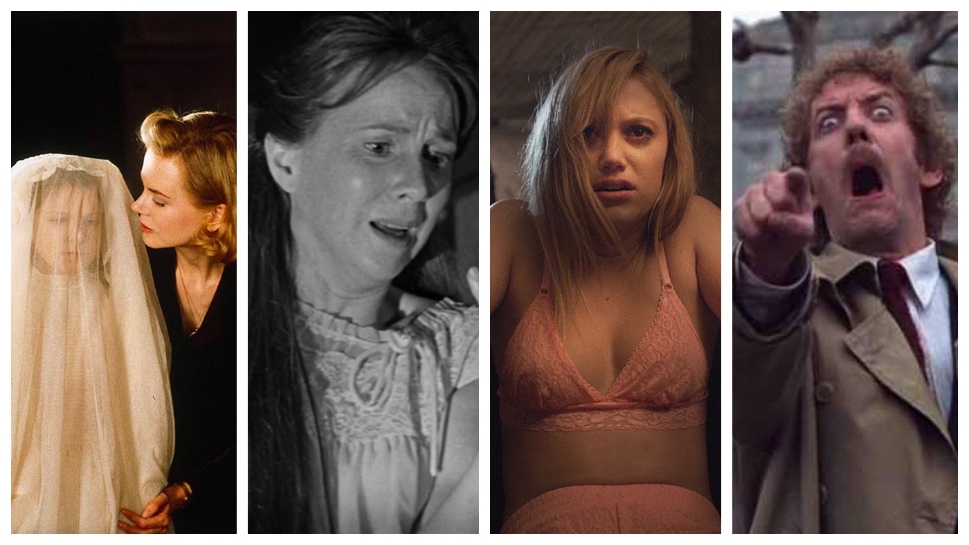 From left: The Others, The Haunting, It Follows, and Invasion of the Body Snatchers. (Image: Miramax,Image: Metro-Goldwyn-Mayer,Image: RADiUS-TWC,Image: Solofilm)