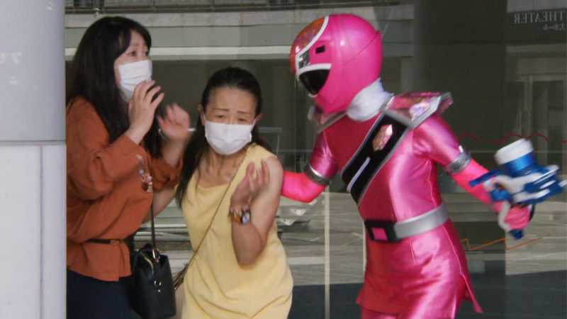 Fun fact: when she's not a superhero, Kiramei Pink is actually also a doctor. Double duty life-saving! (Image: Toei/Over-Time)