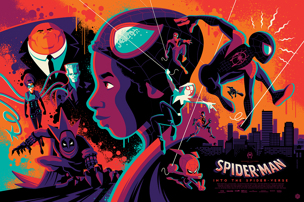 Spider-Verse poster by Tom Whalen (Image: Tom Whalen)