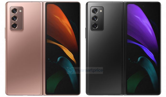 Based on these leaked pics, it appears the Z Fold 2 will come in two colours: black and copper.  (Photo: Samsung (via MySmartPrice, Other)