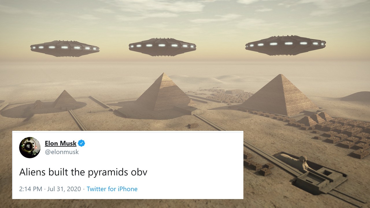 elon musk pyramids aliens