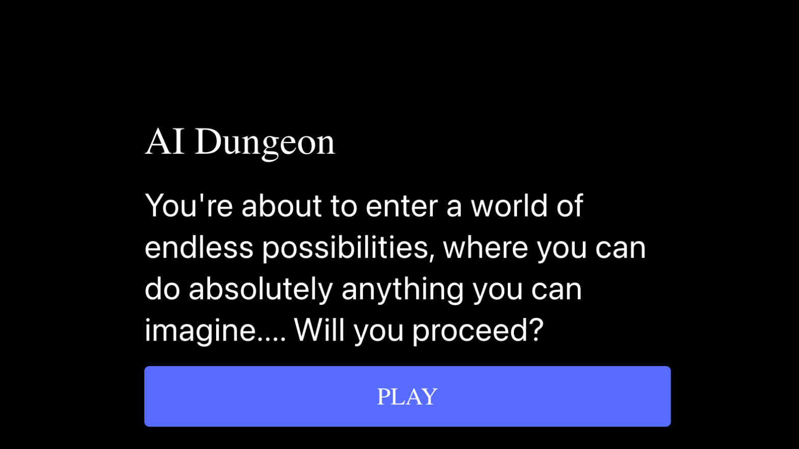 Screenshot: AI Dungeon