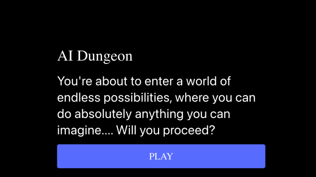 This AI-Powered Choose-Your-Own-Adventure Text Game Is Super Fun and Makes No Sense