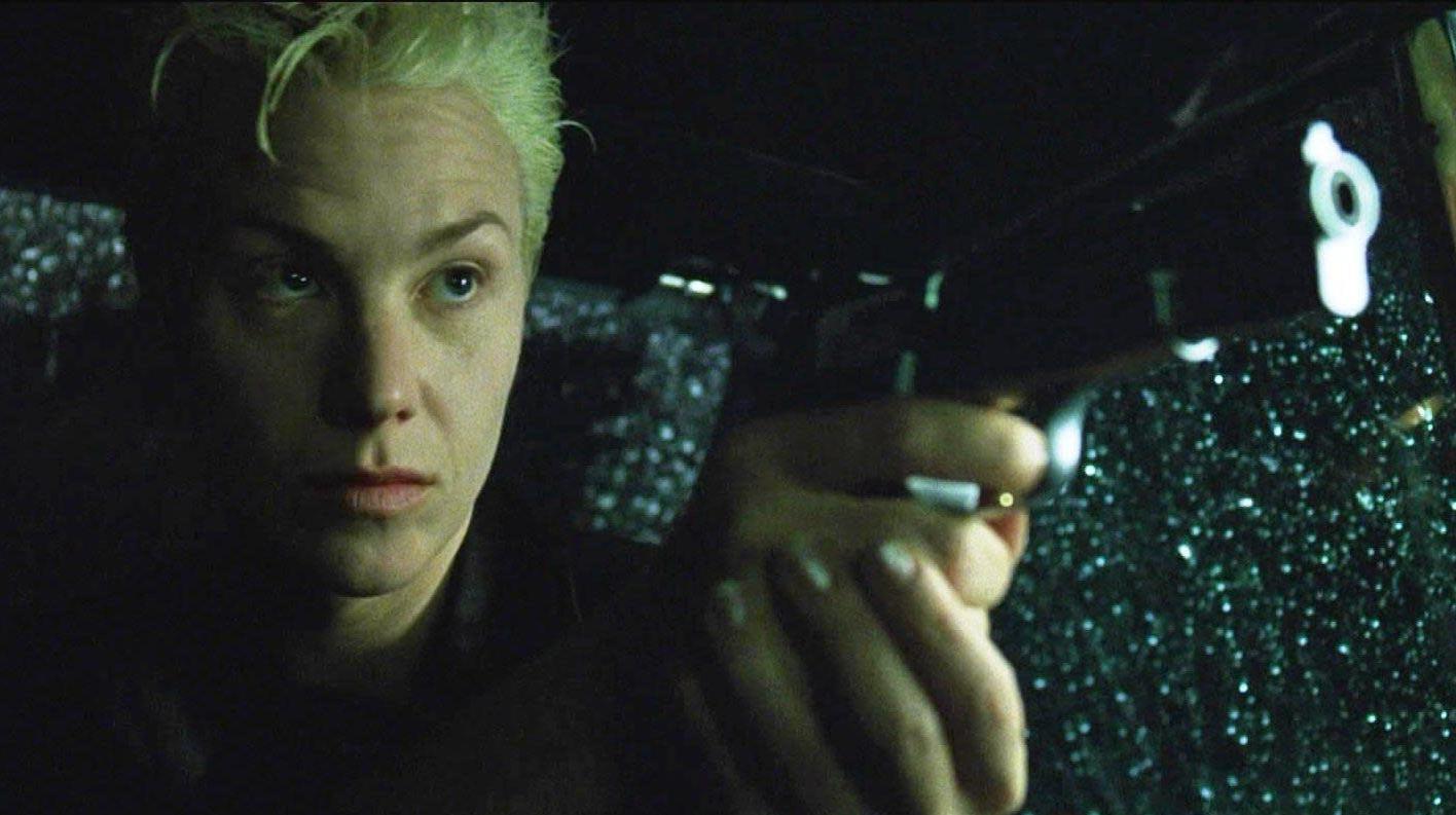 Switch, played by Belinda McClory, was supposed to be a woman inside the Matrix and a man outside. (Photo: Warner Bros.)
