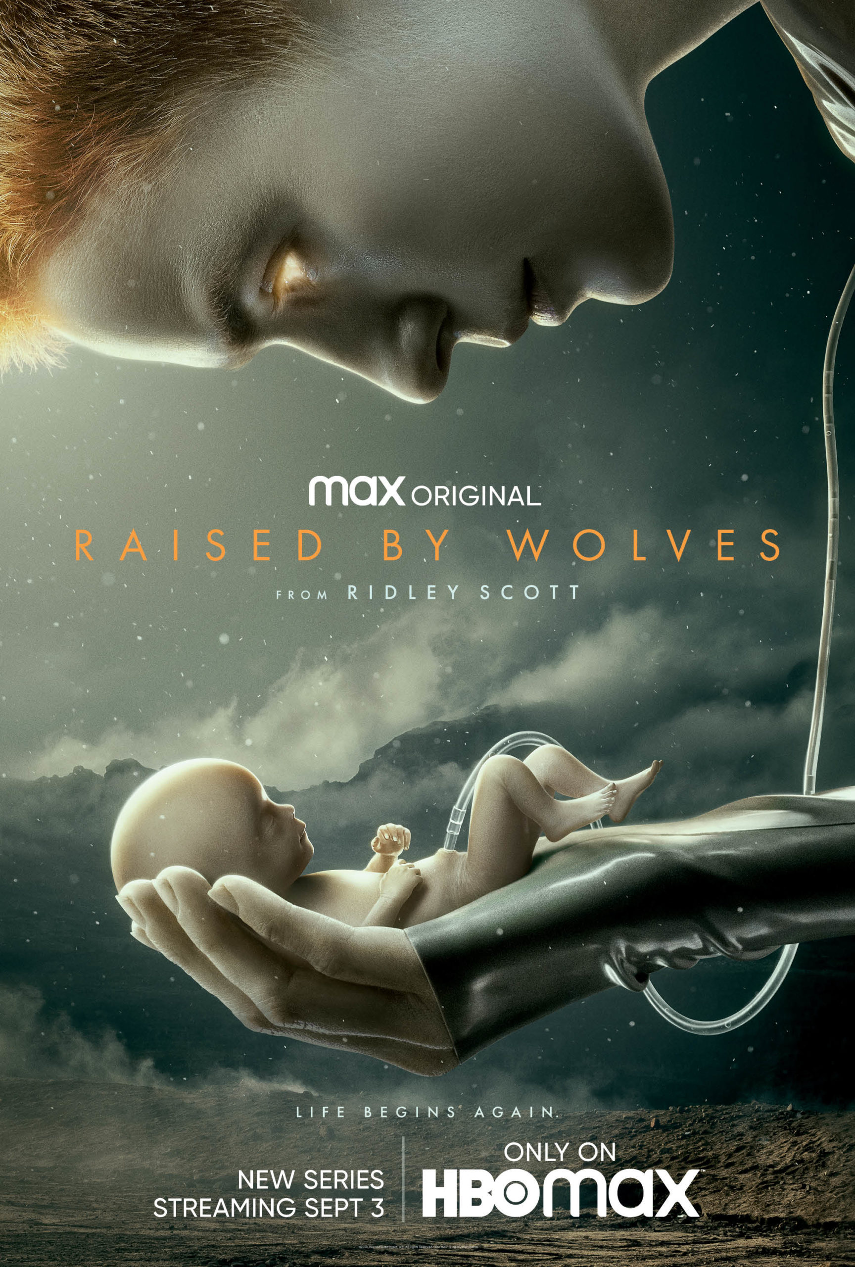 The poster for Raised by Wolves. (Image: HBO Max)